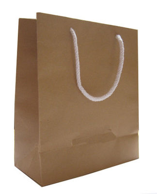 リサイクルされた買物をする決め付けられた紙袋のギフト注文の印刷OPP上限の350のGSM